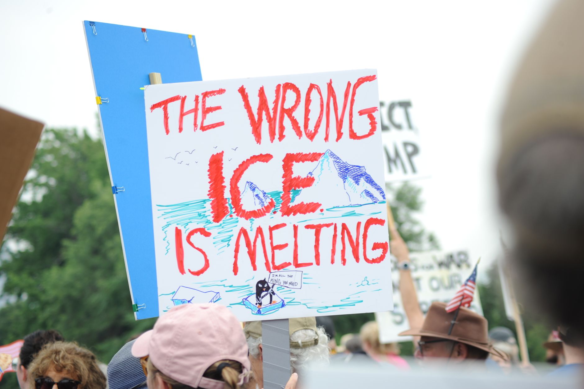 climate protest sign in baltimore march
